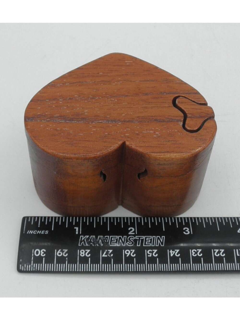 Wood Carved Trinket Keepsake Jewelry Heart Shaped Treasure PUZZLE BOX 4 Piece - Picture 11 of 11